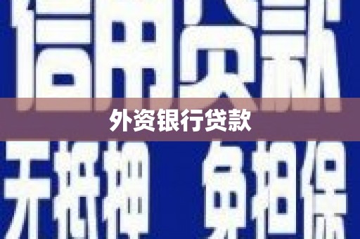 内蒙古外资银行贷款