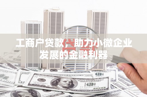 内蒙古工商户贷款，助力小微企业发展的金融利器
