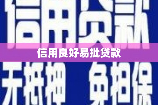内蒙古信用良好易批贷款