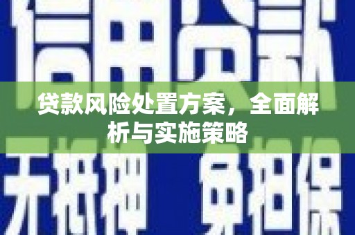 内蒙古贷款风险处置方案，全面解析与实施策略